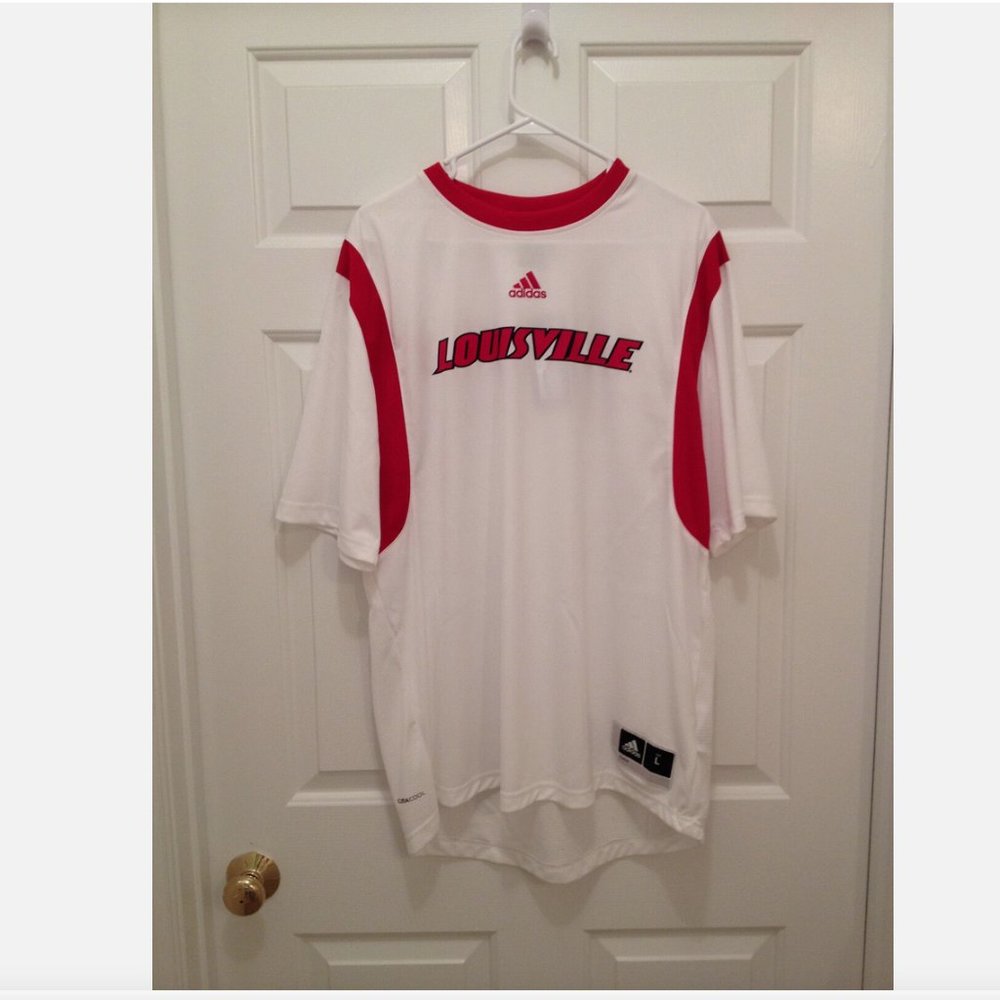 NWT Louisville Cardinals Basketball Adidas ClimaCool Shooting Shirt Jersey Large